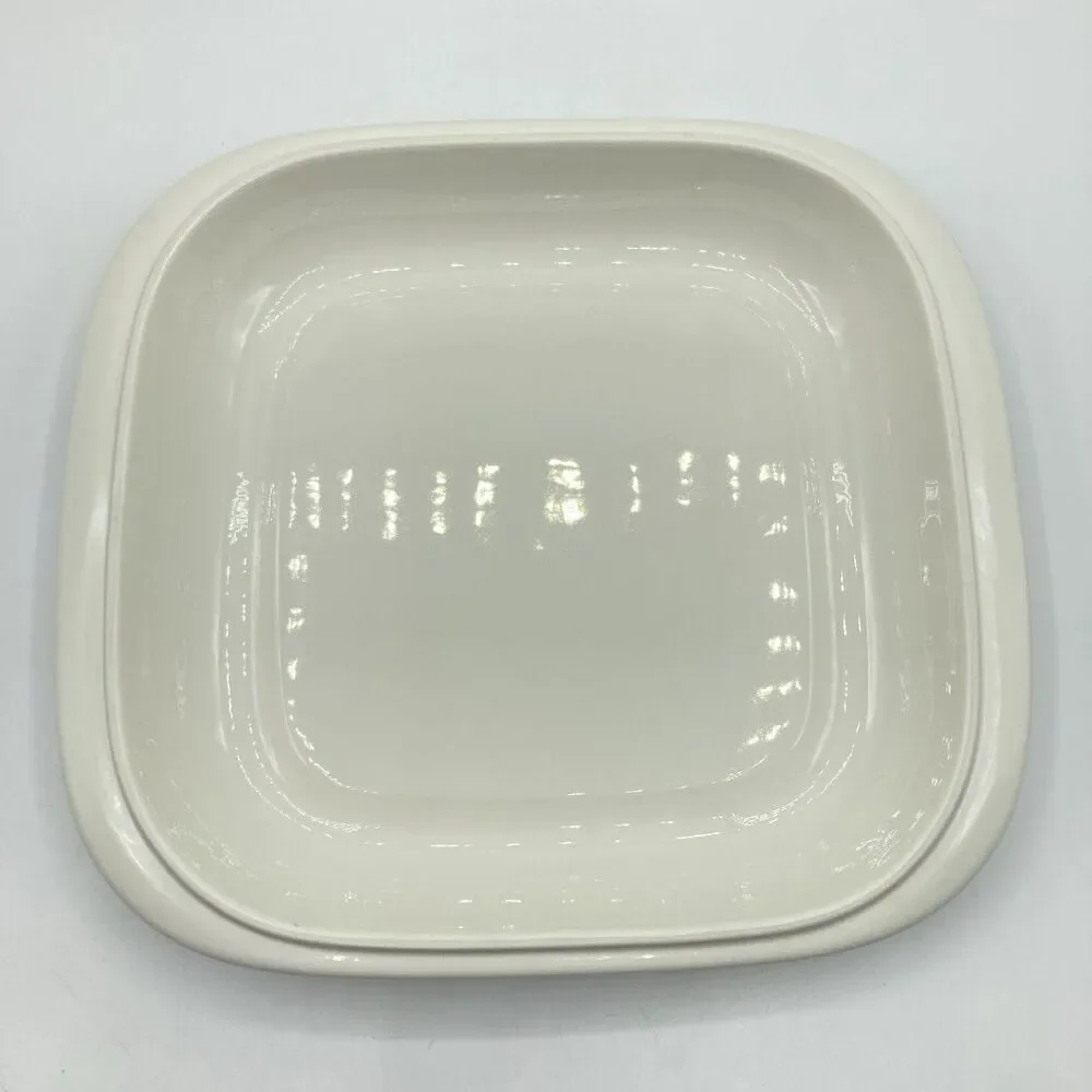 Vtg Villeroy & Boch Albertina 2 QT Square Microwave Baker w/ Lid W Germany #1748